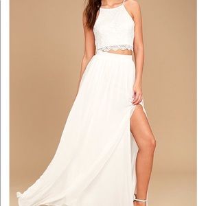 Two-Piece: Maxi Skirt w/ Croptop